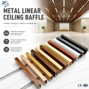Aluminum Ceiling U shaped Square Tube with Wood Grain Aluminum Square Tube