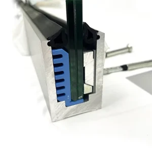 Aluminum Channel Balcony Glass Railing