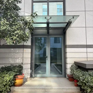 Aluminum Extremely Narrow Frame Casement Hinged Door Villa House Casement Metal Windows and Doors