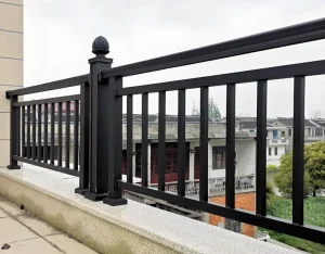Aluminum Fence Railing Balcony Guard Rail Outdoor Stair Handrail Simple Wrought Designs Bridge Balustrades