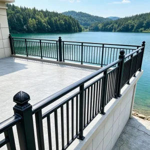 Aluminum Fence Railing Corrosion Resistant Coastal Balcony Pool Easy Install Weatherproof Waterproof