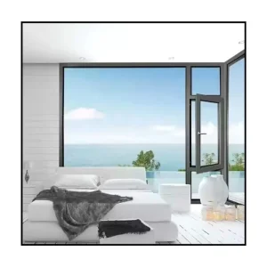 Aluminum Frame Double Glazed TPR Glass Stainless Steel Screen Casement Swing Window for Home