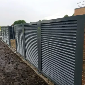Aluminum Garden Balcony Privacy Fence Horizontal Louver Slat Panel