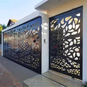 Aluminum Laser-Cut 6 Feet Outdoor Security Fence Panels CE Certified Customizable 3D Design
