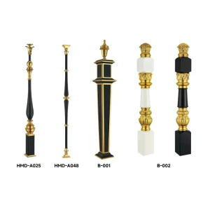 Aluminum-Magnesium Balcony Glass Railing Indoor High-End Staircase Column Balustrade