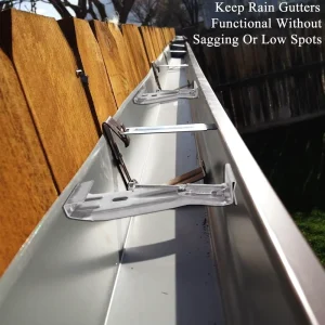 Aluminum Material 5″6″7″ K type Hidden Hanger Metal Building Material Roof Accessories Gutter Brackets for Fixed Support