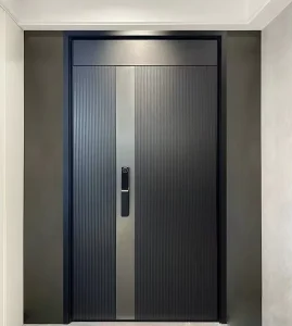 Aluminum Modern Luxury Safety Metal Door Entrance Door for Villa Apartment Anti theft and Soundproof