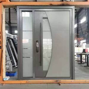 Aluminum Modern Luxury Security Metal Door Residential Exterior Front Entry Door Apartment House Main Gate Entrance Door