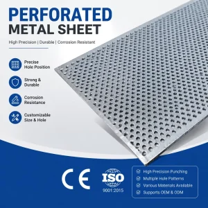 Aluminum Perforated Sheet Metal Panel Decorative Perforated Plate for Ceiling Wall Cladding Thickness 1.0mm 1.5mm 2.0mm