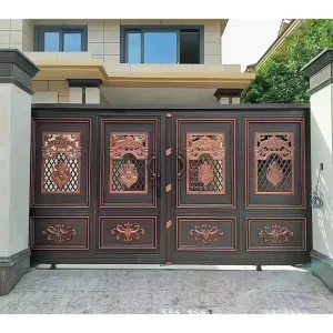 Aluminum Powder-Coated Sliding and Swing Driveway Gate