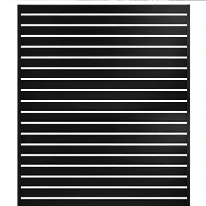 Aluminum Privacy Fence Panels 6-Foot Black for Modern Balconies and Home Security