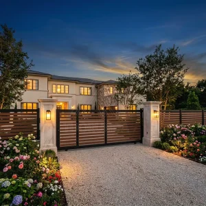 Aluminum Privacy Garden Fence Panels, Modern Waterproof House Fence