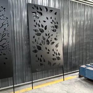 Aluminum Privacy Screens Laser Cut Decorative Panels Eco friendly Weather Resistant 6 Feet Metal Garden Fence 3D Modeling