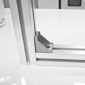 Aluminum Profile Connector Hardware L-Angle Brackets For Metal Building Materials Industrial Design Workshop Warehouse