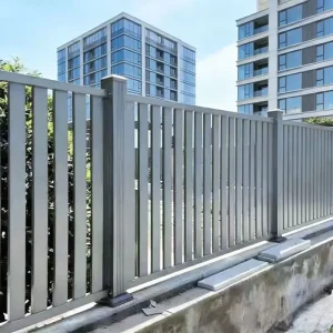 Aluminum Slat Privacy Fence Panels Customizable Height and Style Eco Friendly Rustproof Includes Fence Posts for Home Security