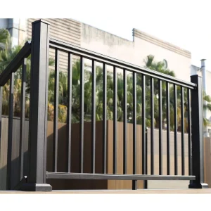 Aluminum Stair Handrail Powder Coated Balustrade Outdoor Indoor Stair Railing