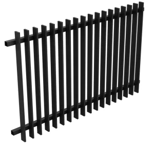 Aluminum Vertical Blade Fence Modern Design Welded Powder-Coated 3D Fence for Home Garden