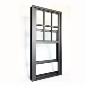 Aluminum Vertical Sliding Double Hung Windows Modern Design Waterproof Windproof Anti Corrosion Stainless Steel