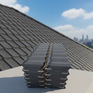 Aluminum Zinc Plated Stone Coated Metal Roof Tile 0.3 0.5mm Thickness Roofing Sheet for Construction