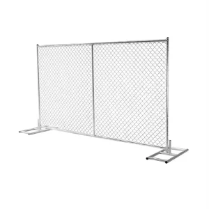 American Galvanized 6X12 Chain Link Temporary Construction Fence Panels Iron Sliding 2m Security Cattle Eco Friendly Nature
