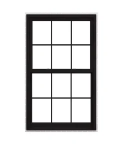 American Style Residential Vertical Horizontal Sliding Black PVC Vinyl Single and Double Hung Windows