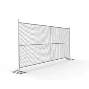 American-Style Temporary Rustproof Galvanized Chain-Link Fence Panel for Construction Site Security
