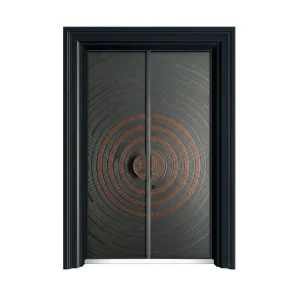 Anti-Burglary Metal Door Dark Gray Soundproof Thermal Waterproof Anti-Rust DDN-8081 China Factory