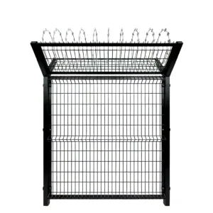 Anti-Climb Clear View Galvanized 3D Fence Panels with Trellis and Gates