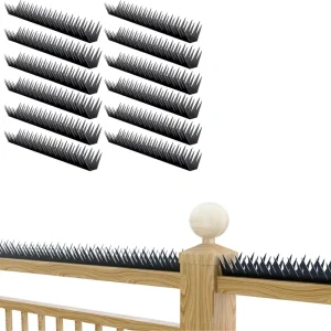 Anti-Climb Security Spikes, Powder-Coated Steel, for Outdoor Walls and Fences