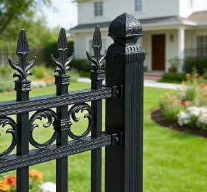 Anti Corrosion Easy Installation High Security Steel Wall Fence Outdoor Security Fence Modern Steel Metal Picket Fence