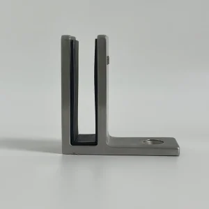 Anti Rust Brushed Stainless Steel L Shape Glass Clamp Thickened Body Outdoor Balcony Pool Glass Support Hardware