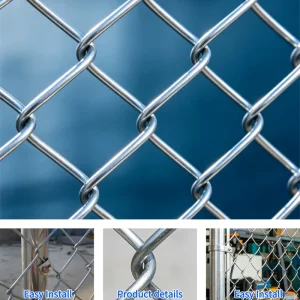Anti-Rust Galvanized Customized-Size Diamond Mesh Woven Wire Fence