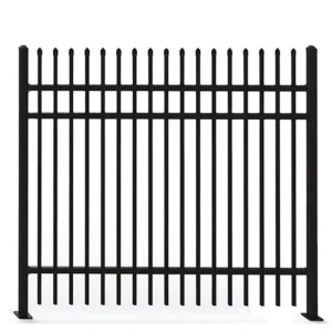 Anti Rust Zinc Steel Fence Heavy Duty Metal Picket Fencing For Factory Industrial Building Perimeter Security