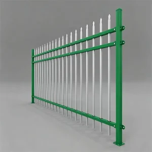 Anti Rust Zinc Steel Fence Powder Coated Metal Guardrail Durable Outdoor Boundary Fence for Villa Community Garden Residential