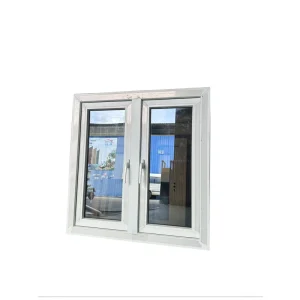 Anti aging UPVC Profile Plastic Steel Double Pane Glass French Design Double Glazed PVC Window