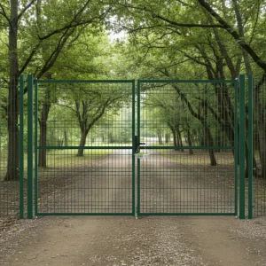 Anti-corrosion Metal Driveway Fencing Door Composite Double Garden Gates