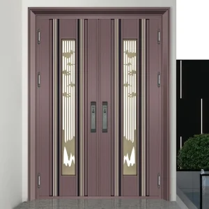 Anti theft Door Stainless Steel Aluminum Panel Corrosion resistant Durable Door for House Front Entrance Door