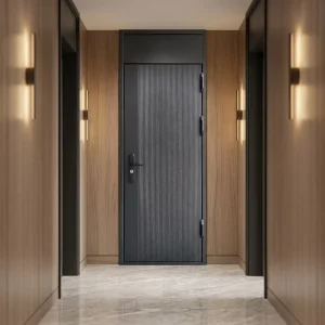 Apartment Campus Office Shopping Mall Fireproof Metal Safety Passage Door Pressed Steel Entry Door for Villa
