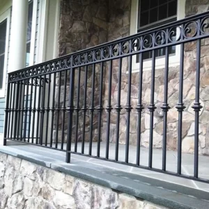 Apartment Indoor Steel Metal Railing Wrought Iron Balustrade