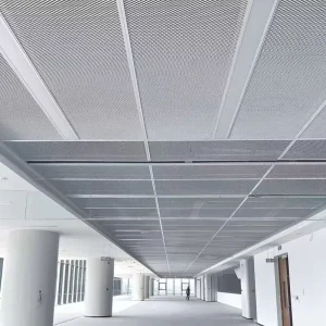 Architectural Powder Coated Aluminum Expanded Metal Mesh Suspended Ceiling Panels for Modern Interior Decoration