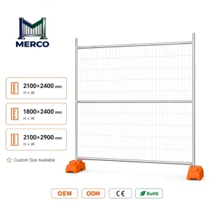 Australia Standard AU NZ Temporary Fence Portable Welded Fencing Panel Galvanized Steel Construction Site Barrier