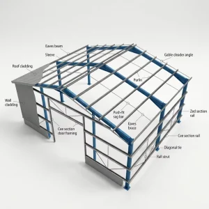 Australia Standard Prefabricated Galvanized Steel Structure Metal Frame Portable Shed Industrial Building Office Site