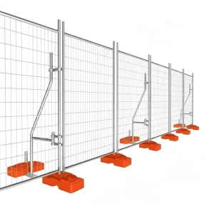 Australia Standard Steel-Frame Temporary Security Fence for Construction Sites Removable Rodent- and Rot-Proof 6-Foot Height