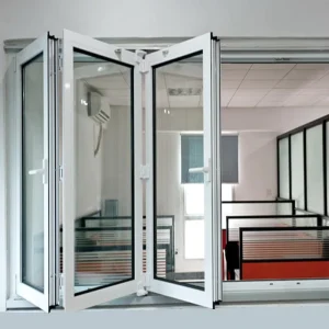 Australian Standard Double Tempered Glass Aluminium Folding Window