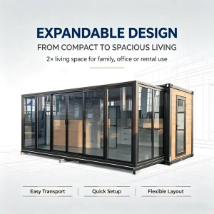 Australian Standards 20ft Prefabricated Sliding Container Houses Manufacturer