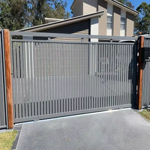 Automatic Aluminum Gate 6 Feet 3D Design for Villa Home Garden Industrial Warehouse Hospital Entrance