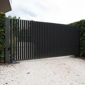Automatic Aluminum Sliding Security Gate with Motor and Remote Kit for House or Garden