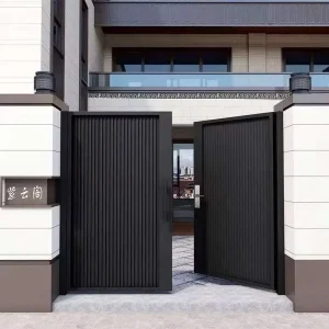 Automatic Electric Fence Gate Aluminum for Villa Courtyard 3D Modeling Included