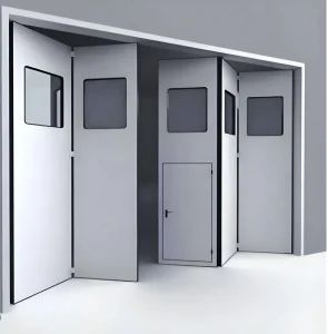 Automatic Folding Galvanized Steel Industrial Warehouse Door with Fireproof Feature for Villa and Supermarket Applications