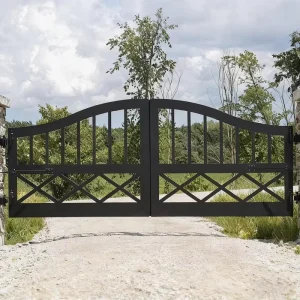 Automatic Gate Motor for Swing Gates with Remote Control, Access Keypad, Photocell Sensor, and Safety Beam